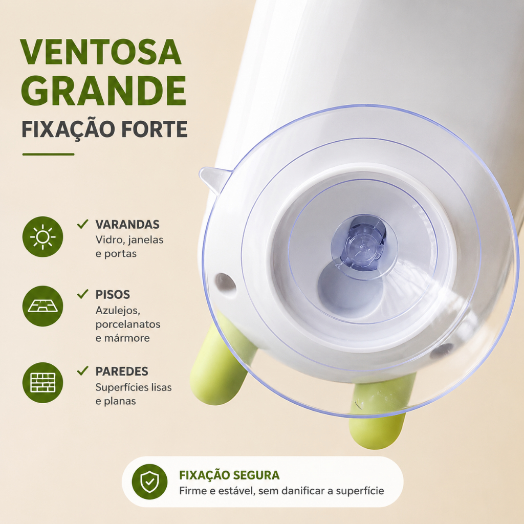 Ventosa grande de fixação forte para vidro, azulejo e paredes lisas