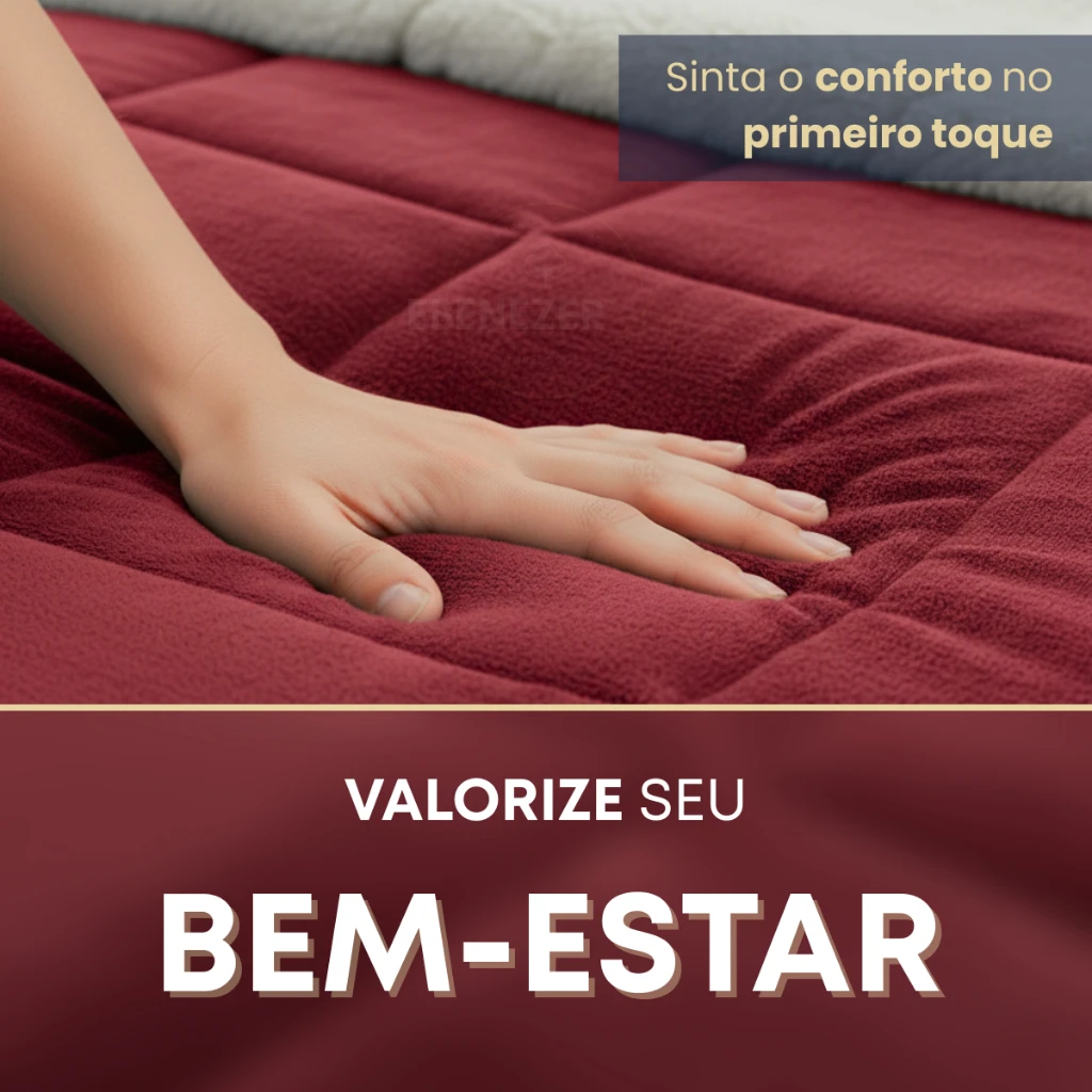 Textura macia do coberdrom sherpa — conforto no primeiro toque