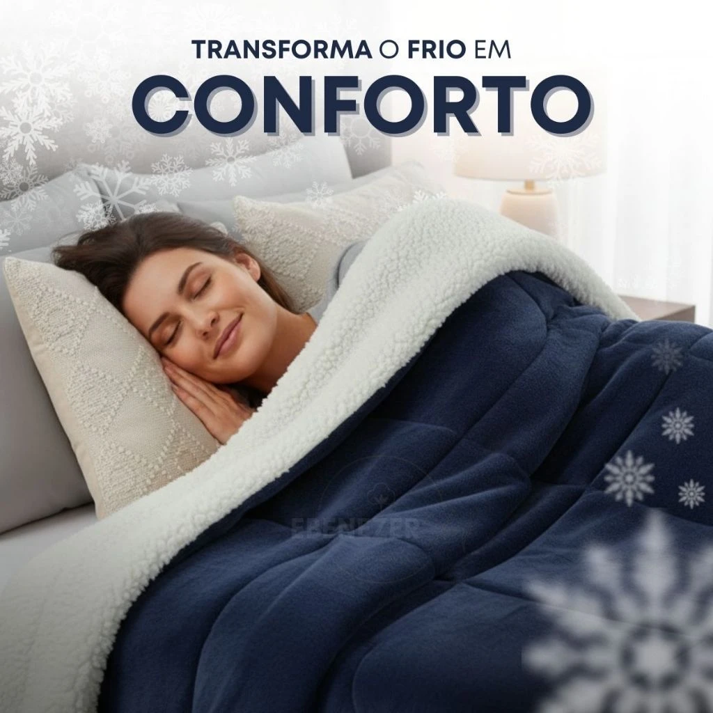 Coberdrom sherpa transforma o frio em conforto