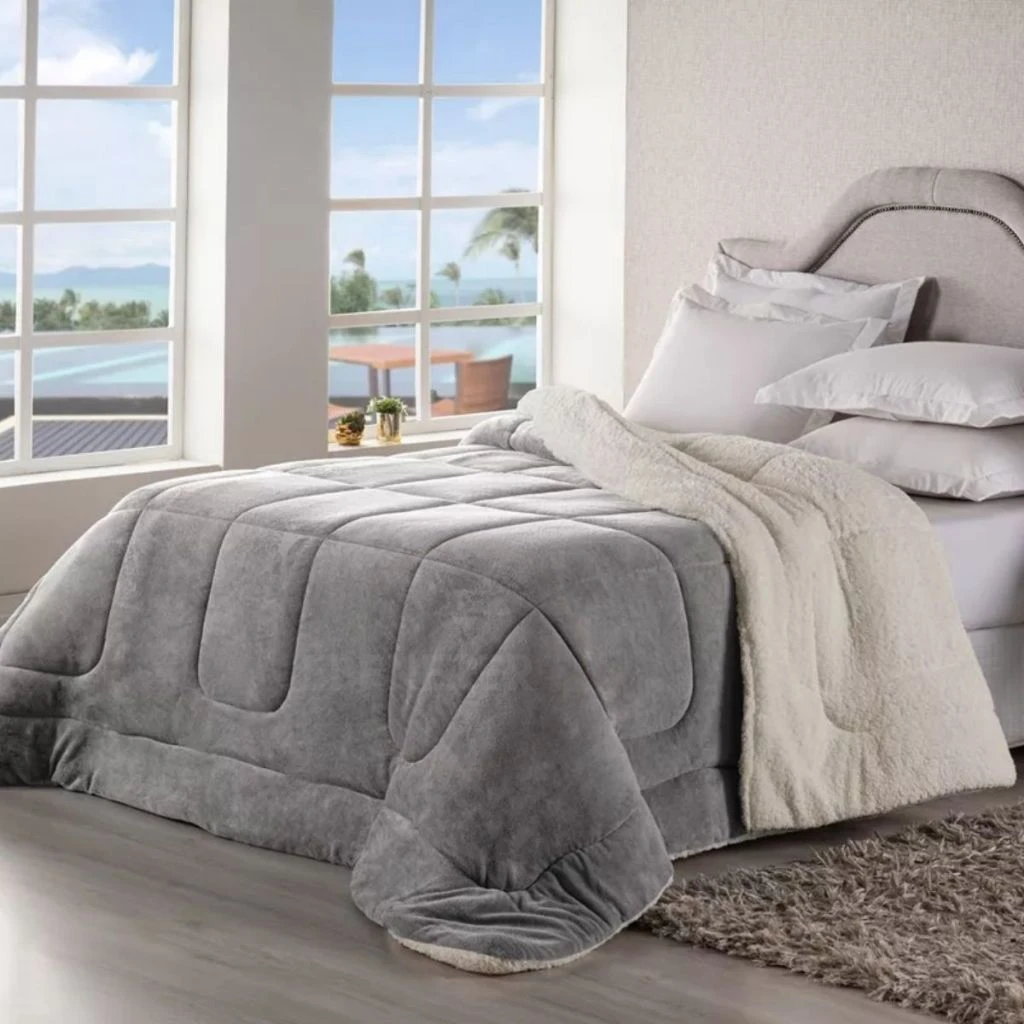 Coberdrom Cobertor Solteiro Dupla Face Sherpa · 8 Cores