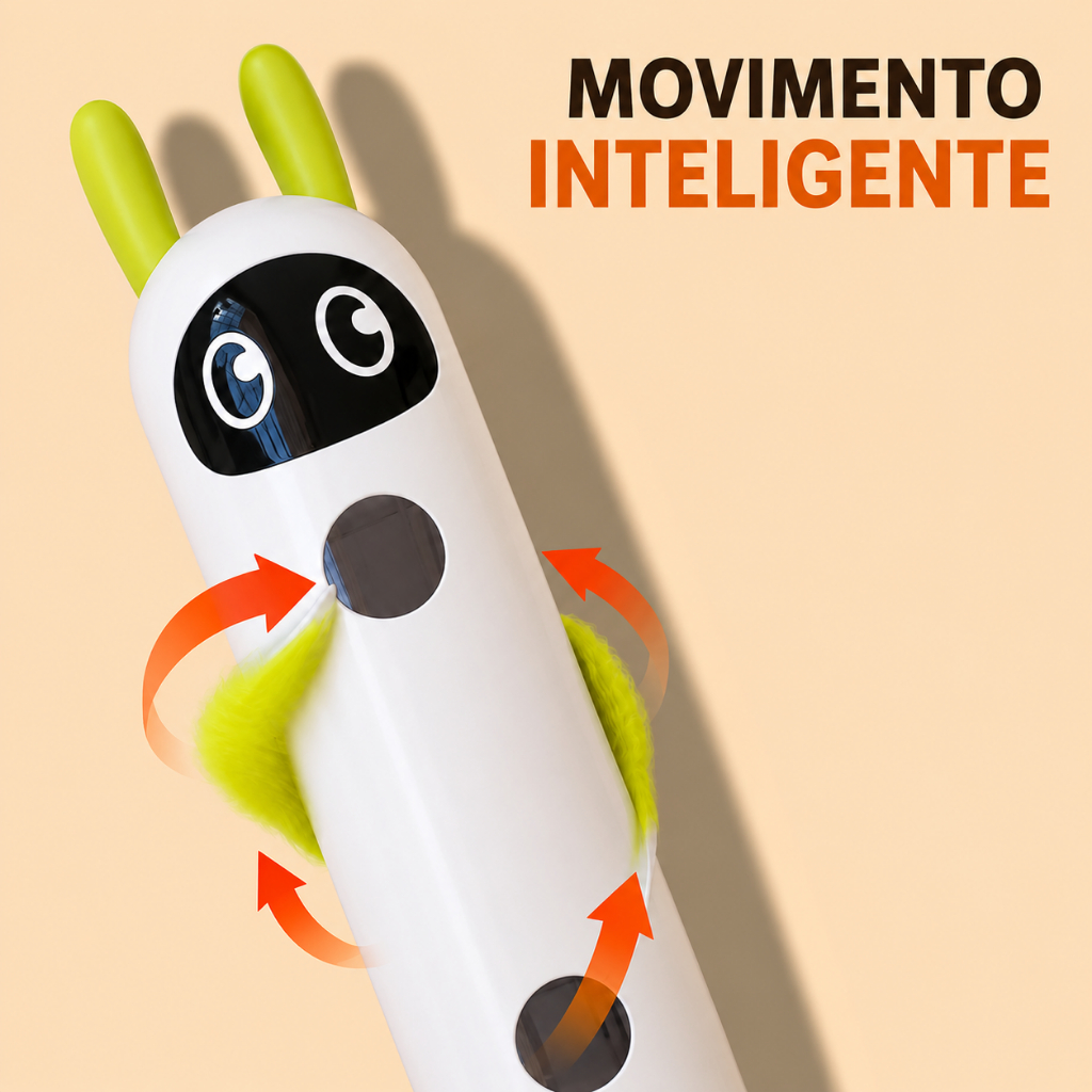 Movimento inteligente da varinha retrátil do brinquedo de ventosa para gatos