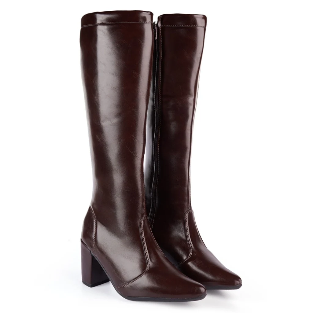 Bota Feminina Cano Alto · Salto Bloco 8cm