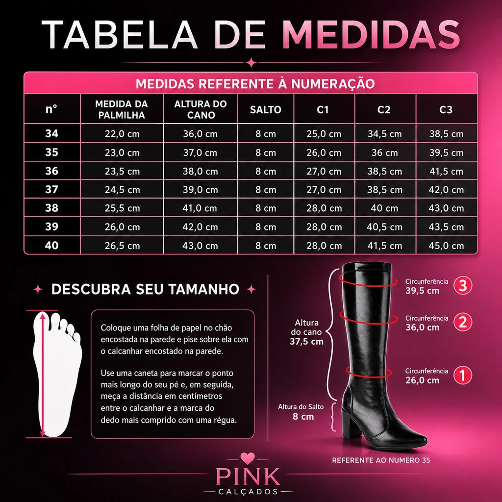Bota feminina cano alto imagem 4